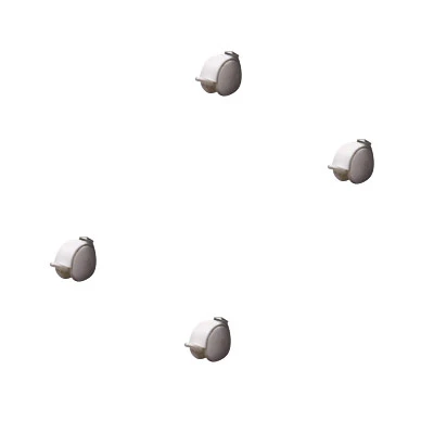 Opale Jeu De 4 Roulettes à Frein Gris De Sauthon Baby's Sweet Home 1 Opale Jeu De 4 Roulettes à Frein Gris De Sauthon Baby's Sweet Home