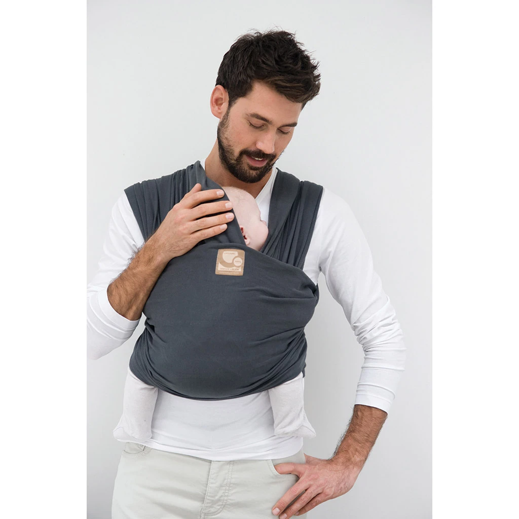 Écharpe De Portage Tricot-Slen Organic Extensible Bio Anthracite 540 Cm De Babylonia 2 Écharpe De Portage Tricot-Slen Organic Extensible Bio Anthracite 540 Cm De Babylonia – Image 2