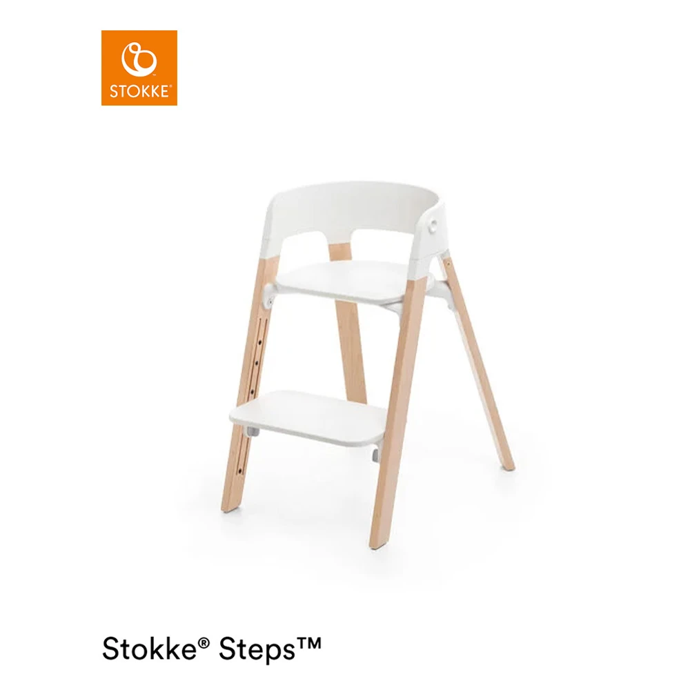 Chaise Steps™ Blanc / Naturel De Stokke® 1 Chaise Steps™ Blanc / Naturel De Stokke®