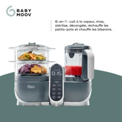 Nutribaby(+) Robot Multifonctions Bébé 6 En 1 Industrial Grey De Babymoov -Bébé Produits Boutique 01073307 3