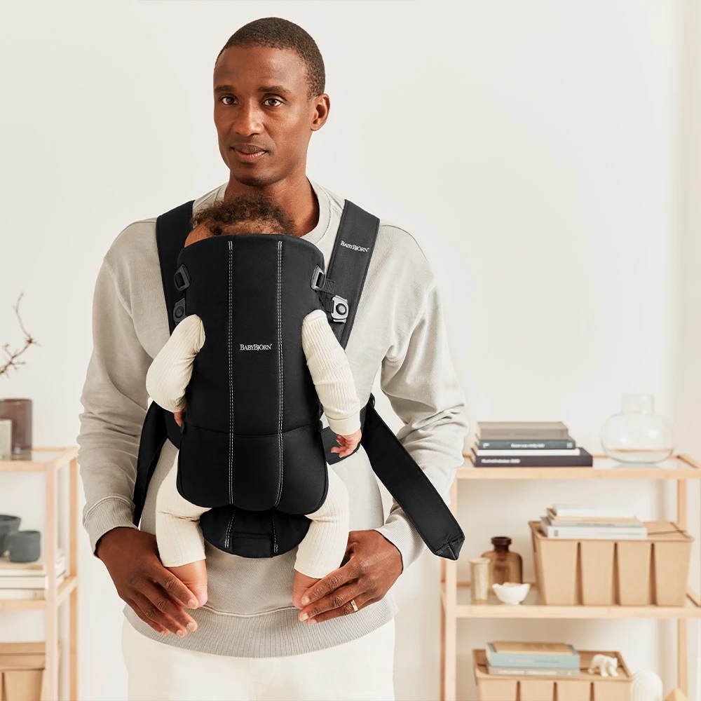 Porte-bébé Mini Noir Coton De BabyBjörn 6 Porte-bébé Mini Noir Coton De BabyBjörn – Image 6