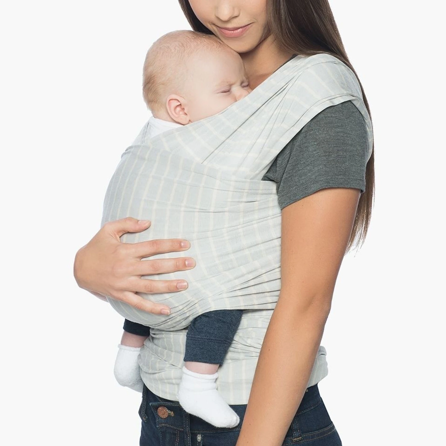 Écharpe De Portage Aura Gris Rayé De Ergobaby 1 Écharpe De Portage Aura Gris Rayé De Ergobaby