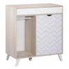 Wave Commode 1 Tiroir Acacia Gris / Blanc De Sauthon Baby's Sweet Home