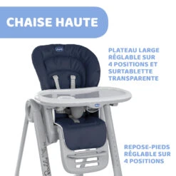 Chaise Haute Polly Magic Relax 4 Roues India Ink De Chicco -Bébé Produits Boutique 01107880 3