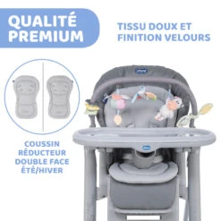 Chaise Haute Polly Magic Relax 4 Roues Graphite De Chicco -Bébé Produits Boutique 01107881 6