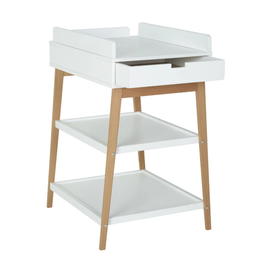 Table à Langer Hip Avec Tiroir Blanc / Naturel De Quax 2 Table à Langer Hip Avec Tiroir Blanc / Naturel De Quax – Image 2