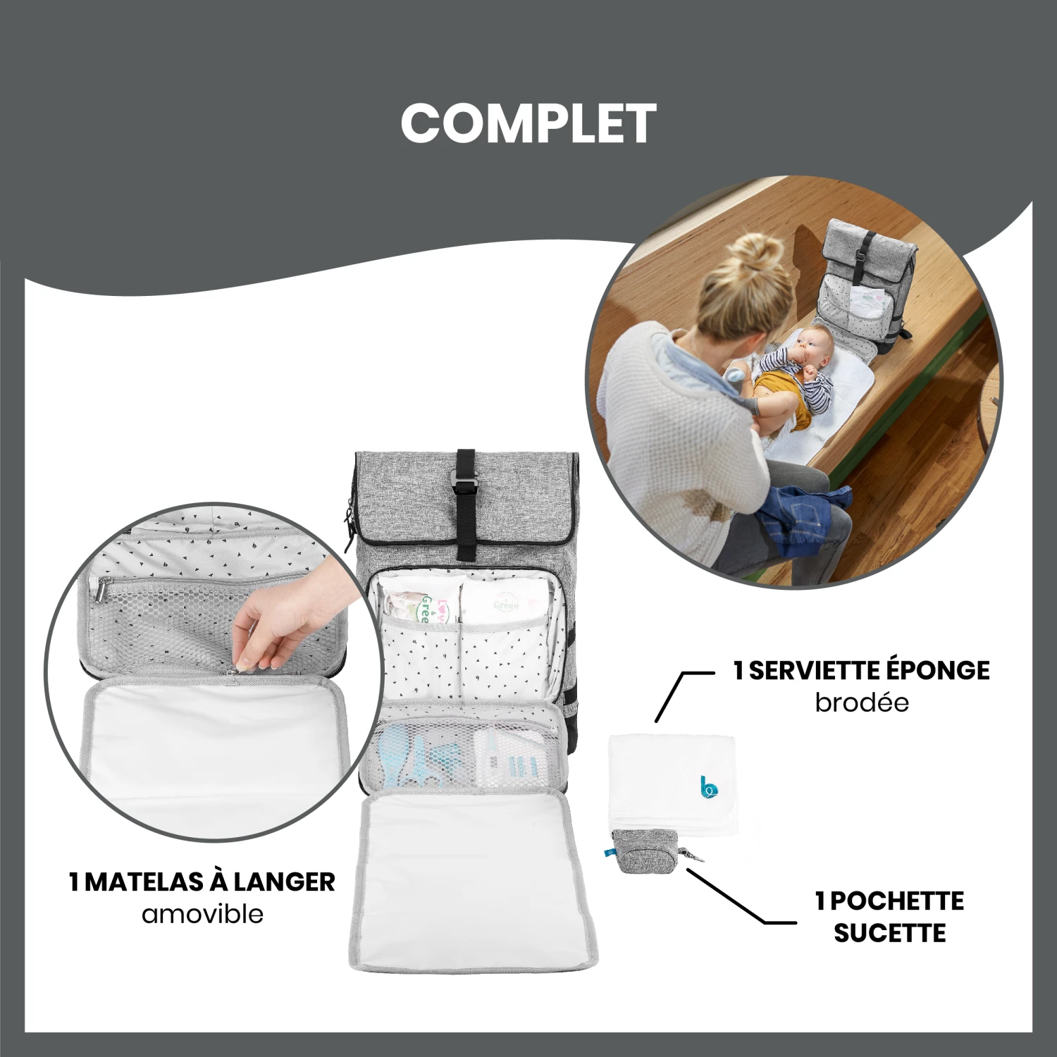 Sac à Dos à Langer Le Sancy Smokey De Babymoov 5 Sac à Dos à Langer Le Sancy Smokey De Babymoov – Image 5