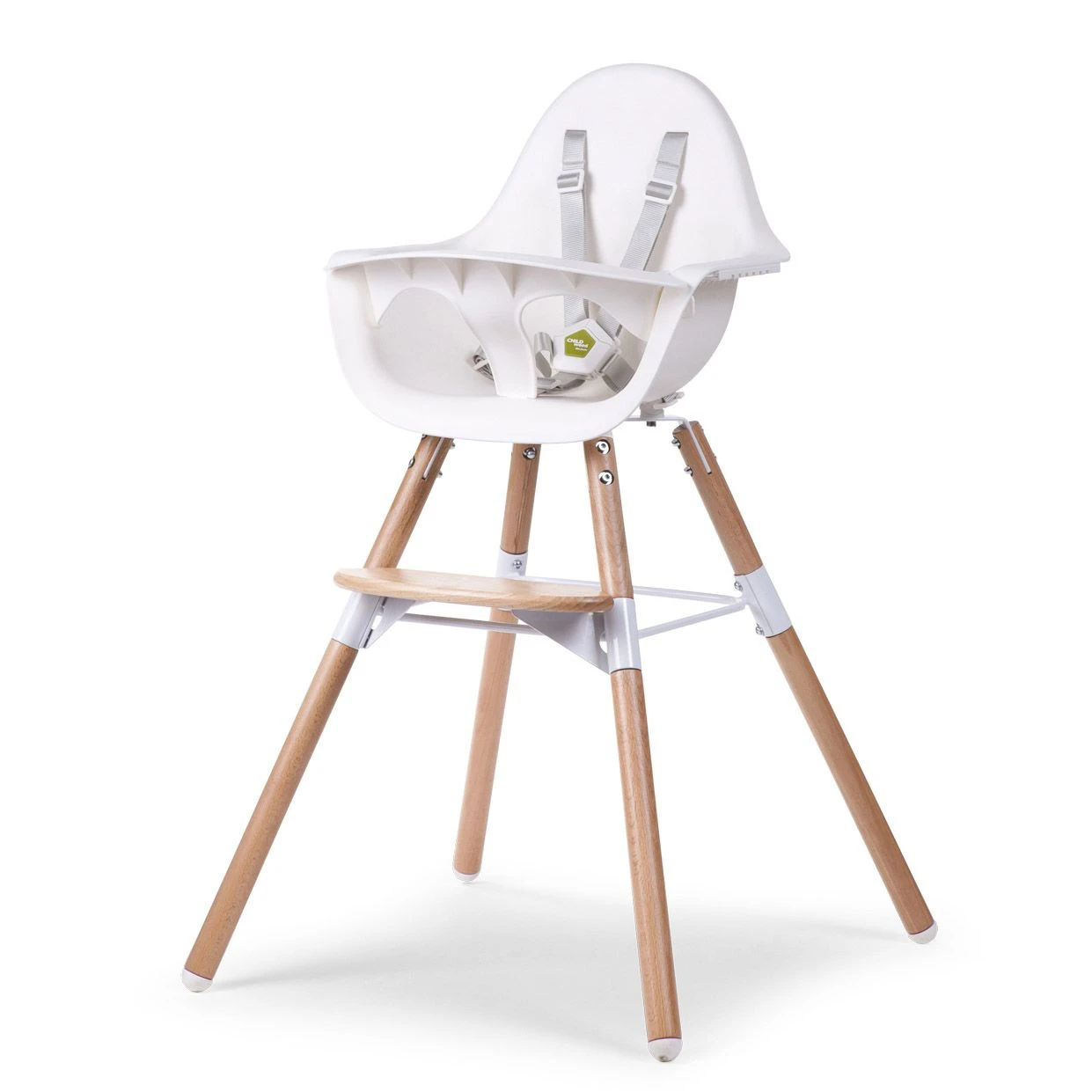 Chaise Haute Evolu 2 + Arceau Naturel/Blanc De Childhome 1 Chaise Haute Evolu 2 + Arceau Naturel/Blanc De Childhome