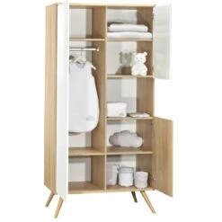 Seventies Armoire 3 Portes Chêne Doré De Sauthon Baby's Sweet Home 7 Seventies Armoire 3 Portes Chêne Doré De Sauthon Baby's Sweet Home -Bébé Produits Boutique 01124321 3