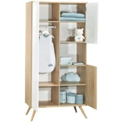 Seventies Armoire 3 Portes Chêne Doré De Sauthon Baby's Sweet Home 8 Seventies Armoire 3 Portes Chêne Doré De Sauthon Baby's Sweet Home -Bébé Produits Boutique 01124321 4