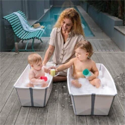 Baignoire Flexi Bath™ XL Transparent Bleu De Stokke® -Bébé Produits Boutique 01125189 5