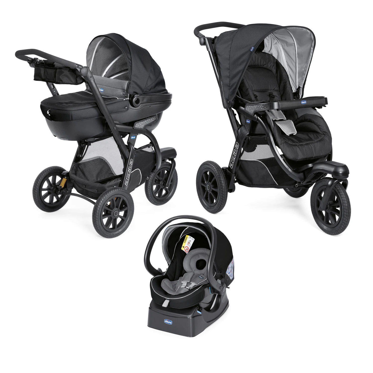 Poussette Trio Activ3 Top Dark Jet Black De Chicco 1 Poussette Trio Activ3 Top Dark Jet Black De Chicco