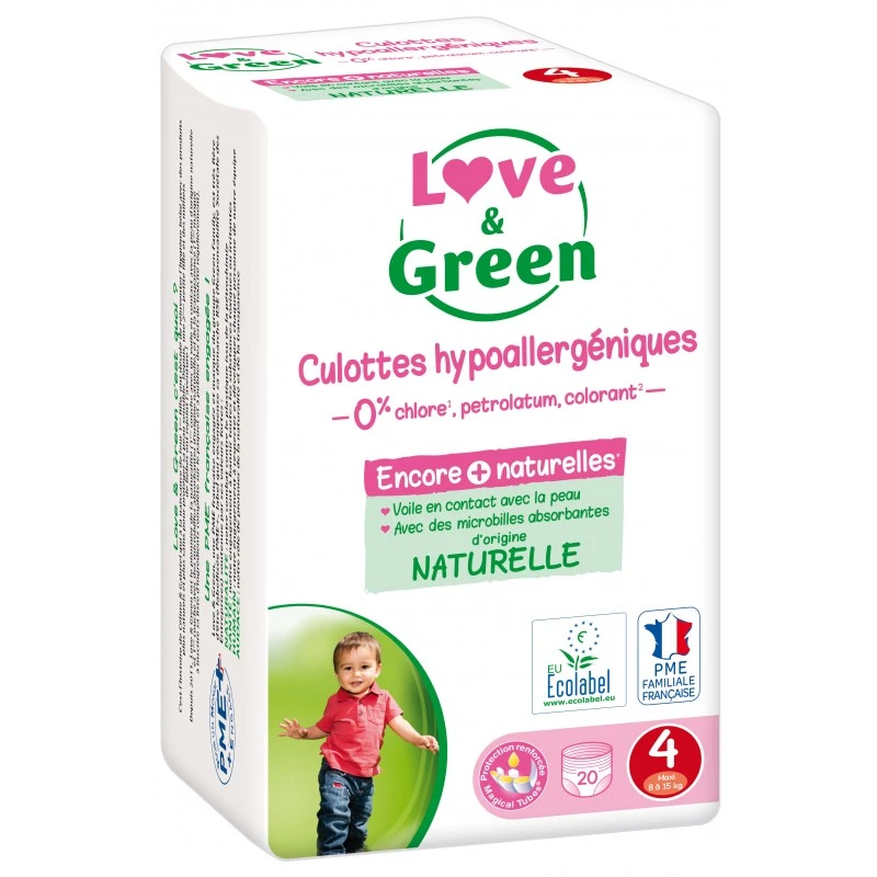 Couches-culottes écologiques Blanc T5 De Love & Green 1 Couches-culottes écologiques Blanc T5 De Love & Green