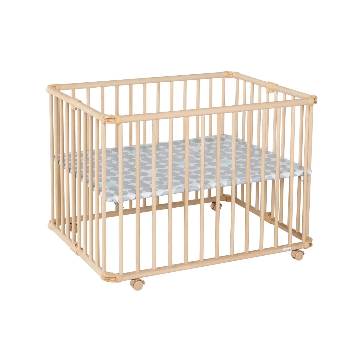 Parc Pliable Lucilee+ Petit Modèle Naturel Pois Gris De Geuther 3 Parc Pliable Lucilee+ Petit Modèle Naturel Pois Gris De Geuther – Image 3