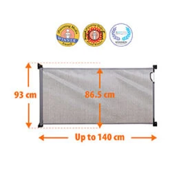 Barrière De Sécurité Rétractable 0-140 Cm Gris De Dreambaby -Bébé Produits Boutique 01140819 3