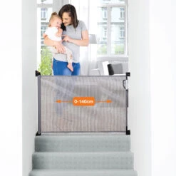 Barrière De Sécurité Rétractable 0-140 Cm Gris De Dreambaby -Bébé Produits Boutique 01140819 6