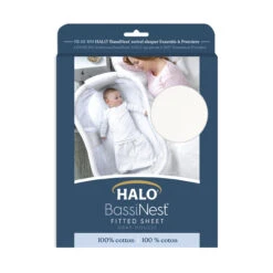 Drap Housse BassiNest® Blanc De Halo -Bébé Produits Boutique 01145485 4 scaled