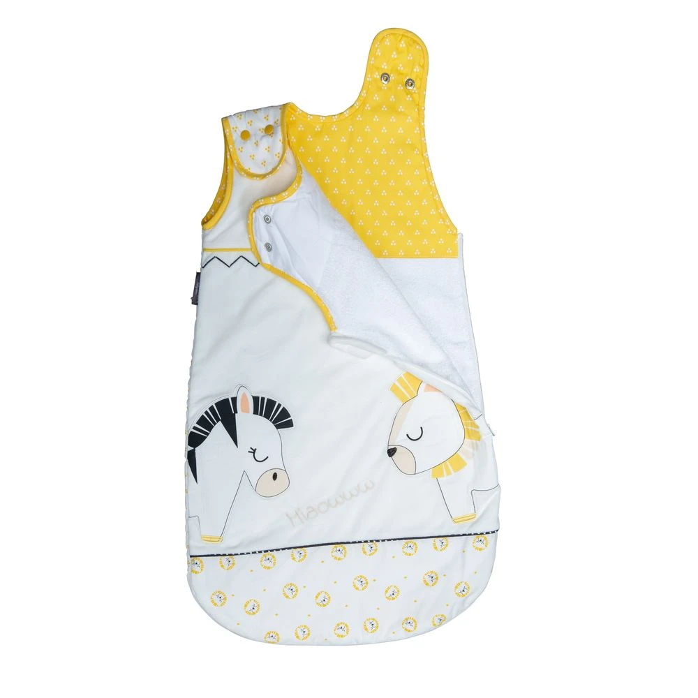 Pluche Et Pompon Sac Nid été Blanc/Jaune 0-6 Mois De Sauthon Baby's Sweet Home 2 Pluche Et Pompon Sac Nid été Blanc/Jaune 0-6 Mois De Sauthon Baby's Sweet Home – Image 2