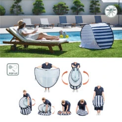 Tente Anti-UV Haute Protection 50+ Marinière Bleu De Babymoov -Bébé Produits Boutique 01148352 4