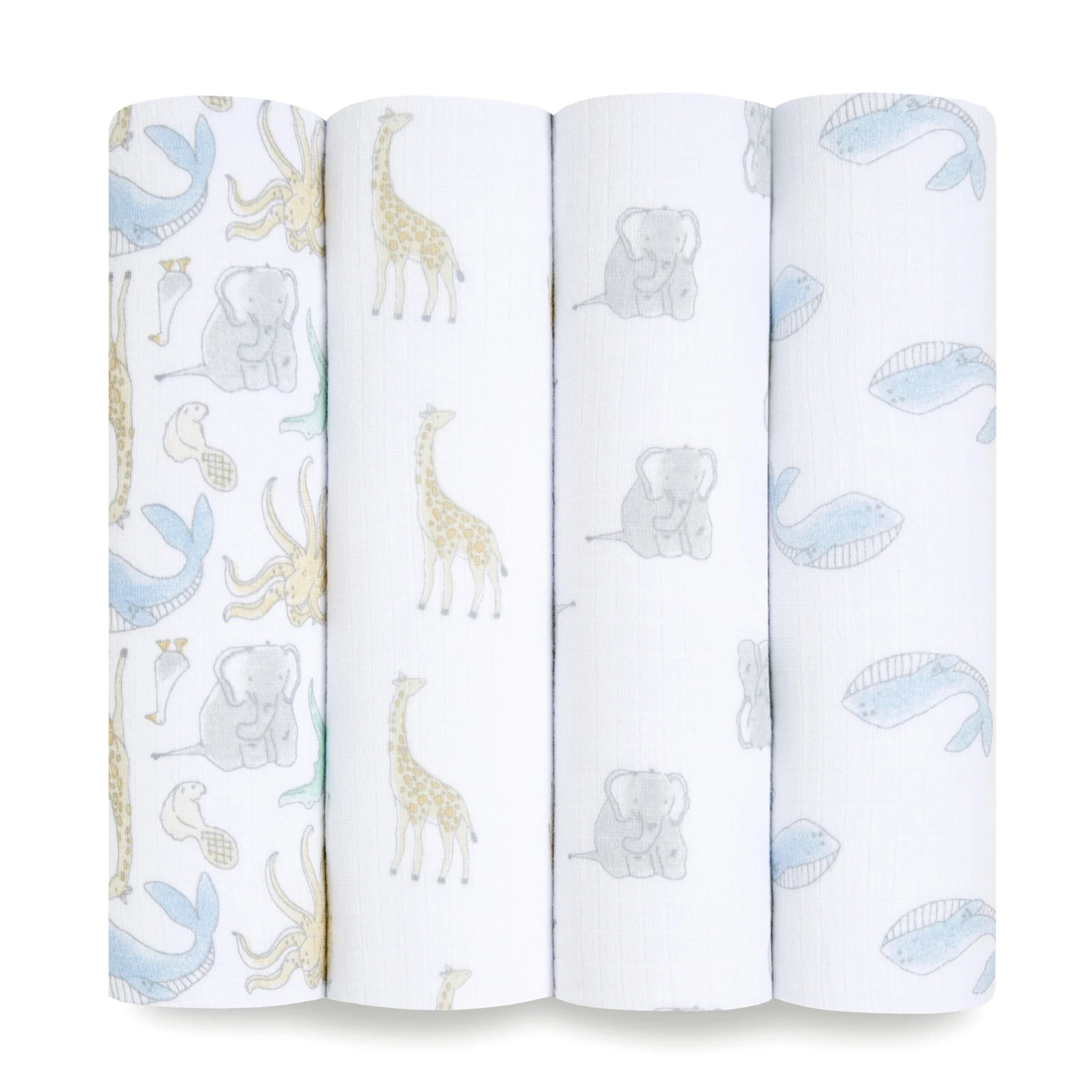 Lot De 4 Maxi-Langes Mousseline Natural History De Aden + Anais Essentials 1 Lot De 4 Maxi-Langes Mousseline Natural History De Aden + Anais Essentials