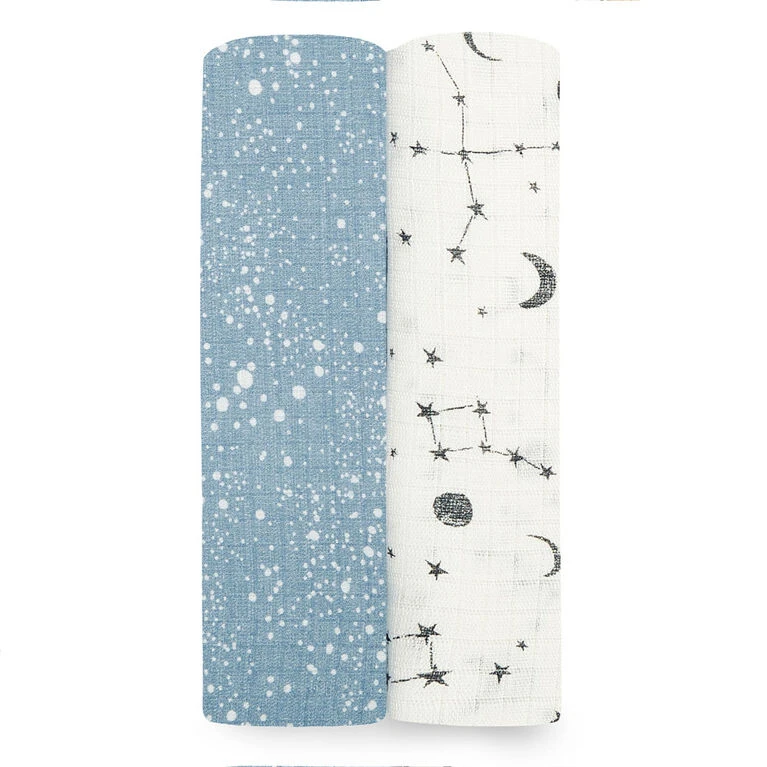 Lot De 2 Maxi-Langes Mousseline Cosmic Galaxy De Aden + Anais Essentials 1 Lot De 2 Maxi-Langes Mousseline Cosmic Galaxy De Aden + Anais Essentials