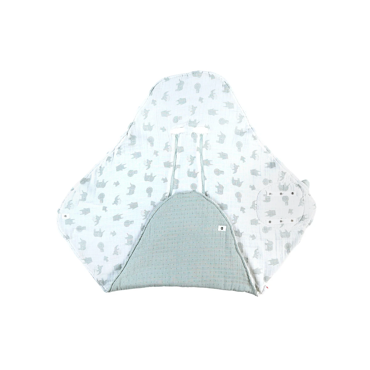 Mix & Match Couverture Promenade Mousseline Bio Safari Sauge De Noukies 5 Mix & Match Couverture Promenade Mousseline Bio Safari Sauge De Noukies – Image 5