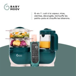 Nutribaby(+) Robot Multifonctions Bébé 6 En 1 Opal Green De Babymoov -Bébé Produits Boutique 01170551 3