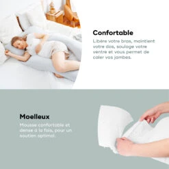 Coussin D'allaitement & De Grossesse Grand Format - B.Love XXL Mineral Gris De Babymoov 11 Coussin D'allaitement & De Grossesse Grand Format - B.Love XXL Mineral Gris De Babymoov -Bébé Produits Boutique 01172532 4