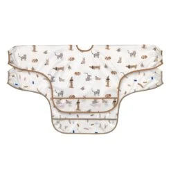 LÄSSIG Lot De 2 Bavoirs Manches Longues Avec Poche Little Mateys Royal Bleu De Lässig