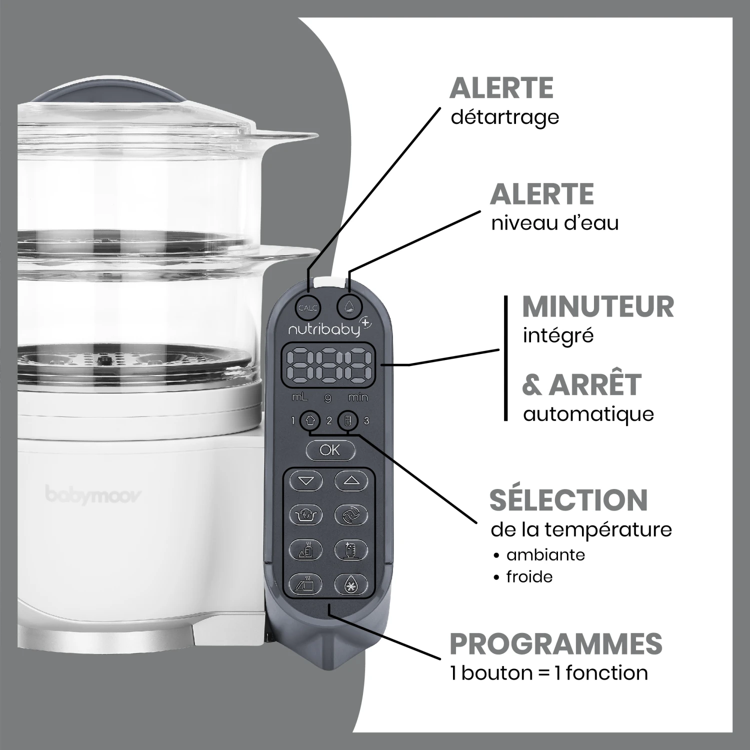 Pack Batch Cooking Nutribaby(+) & 3 Babybols 250mL Blanc De Babymoov 6 Pack Batch Cooking Nutribaby(+) & 3 Babybols 250mL Blanc De Babymoov – Image 6