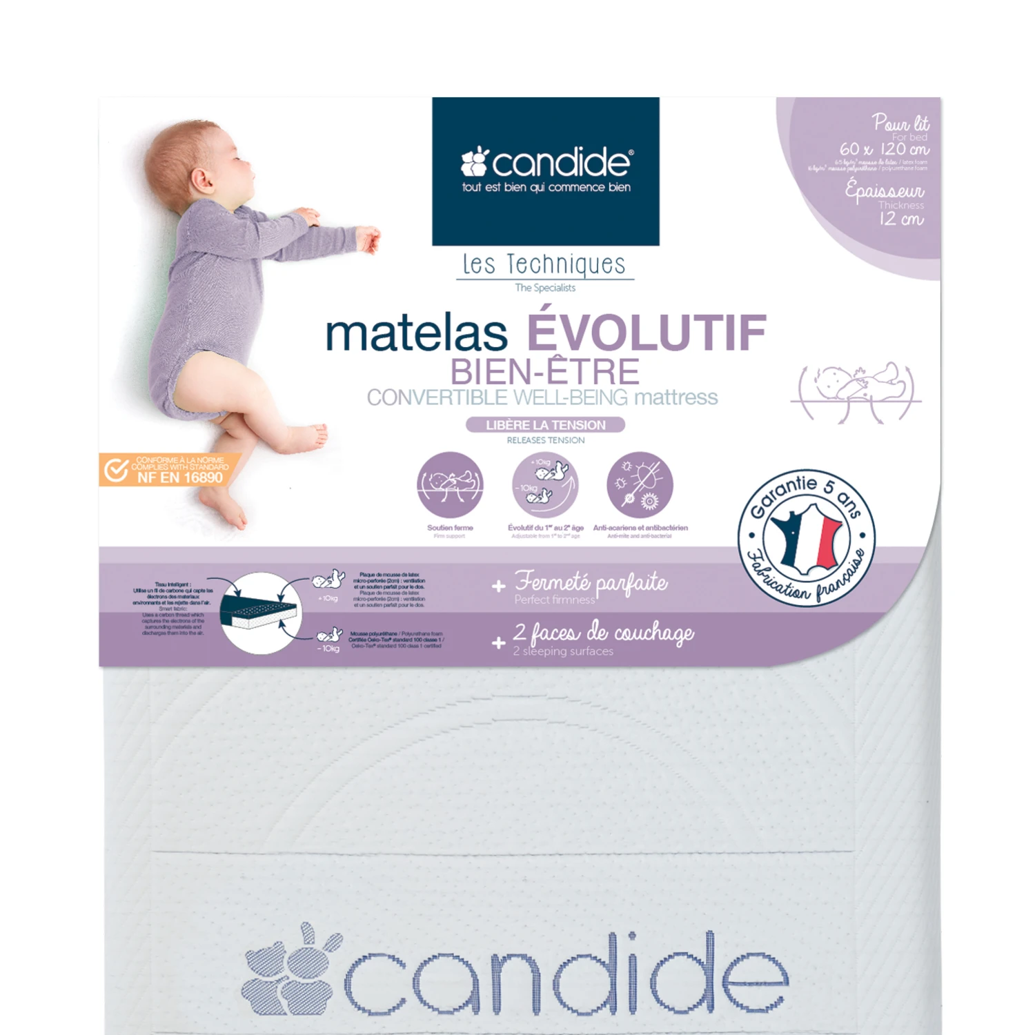 Matelas évolutif Bien-être Blanc De Candide 3 Matelas évolutif Bien-être Blanc De Candide – Image 3