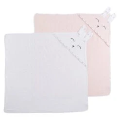 Cape De Bain Lapin Câlin Rose Primrose De P'tit Bisou -Bébé Produits Boutique 10525187 1 1