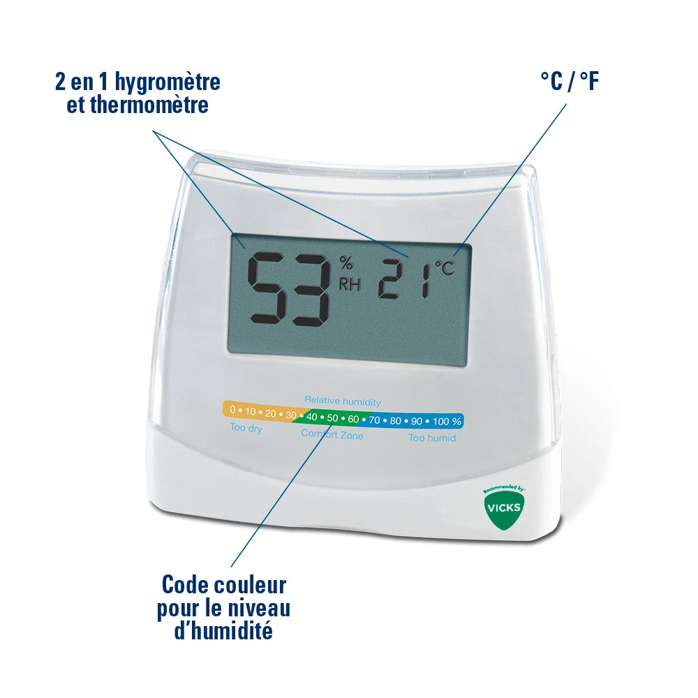 Vicks® Hygromètre Et Thermomètre 2 En 1 De Vicks 4 Vicks® Hygromètre Et Thermomètre 2 En 1 De Vicks – Image 4